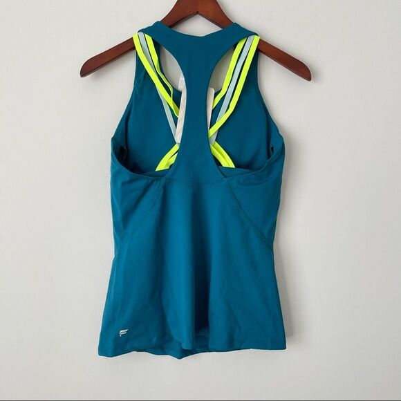 Fabletics Kessler Built In Bra Workout Athleisure Tank Top Teal S / 6 - Picture 5 of 9